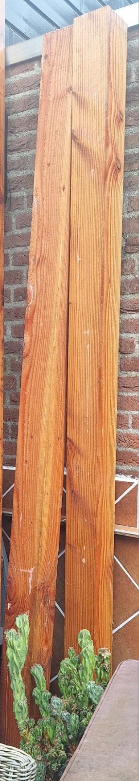 2 nieuwe Douglas palen,  balken. 250x11x11cm, Ophalen, Nieuw, 250 cm of meer, Balken