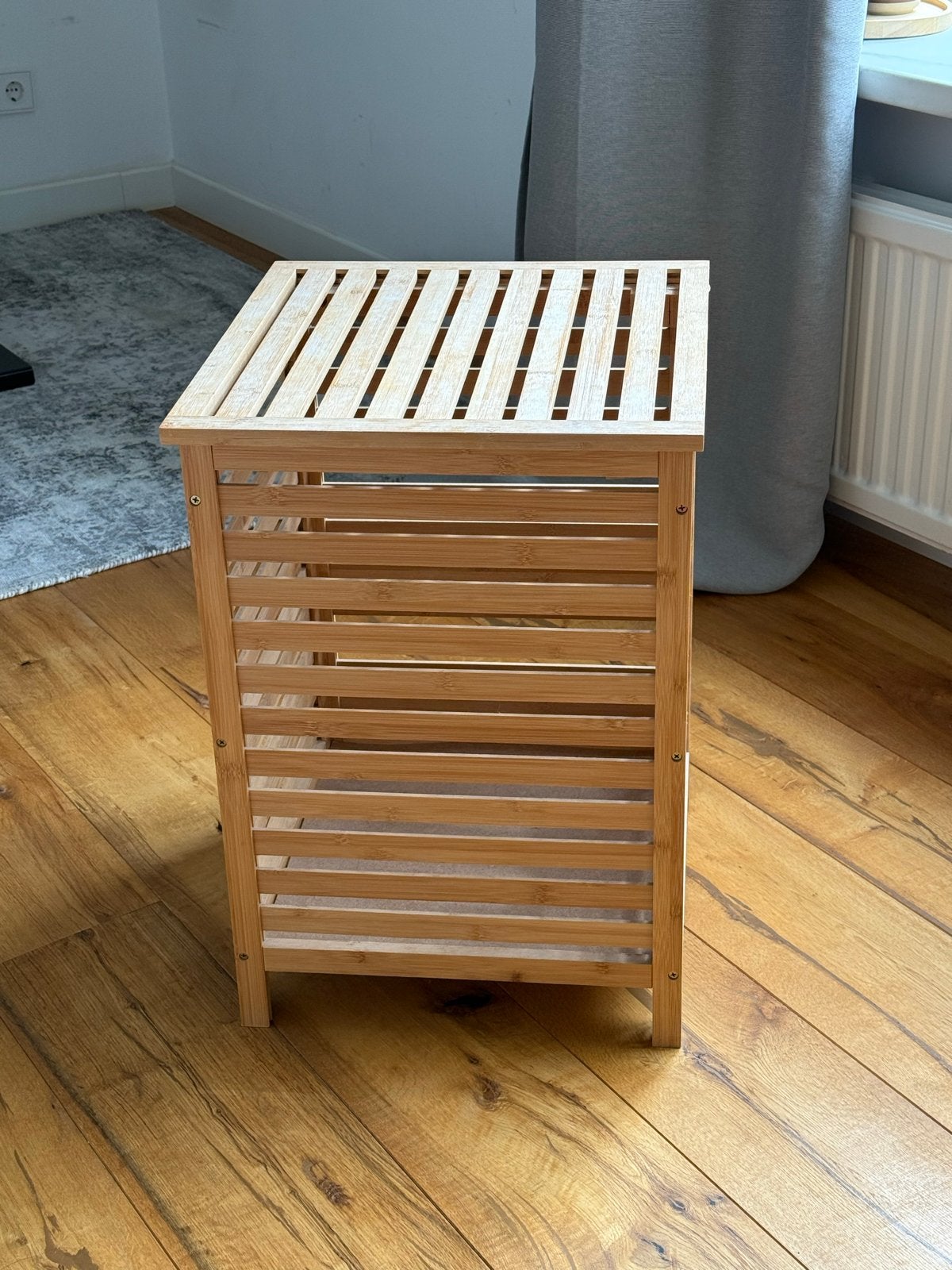 Bamboe wasmand / opbergbox met deksel, Ophalen, 50 – 75, Minder dan 50 cm, Gebruikt