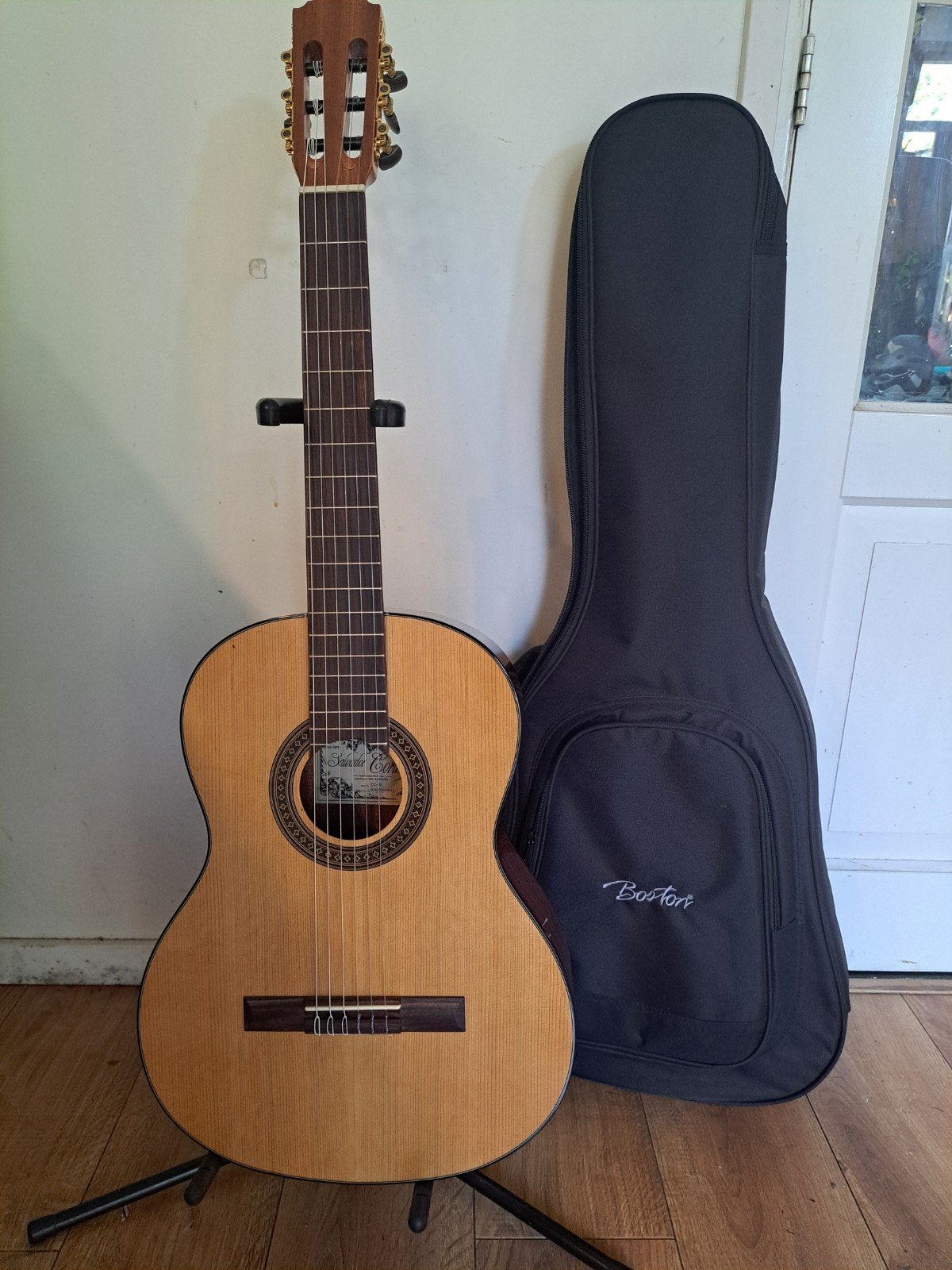 Salvador Cortez CC10 Klassieke Gitaar + Hoes Nagenoeg nieuw!, Muziek en Instrumenten, Ophalen