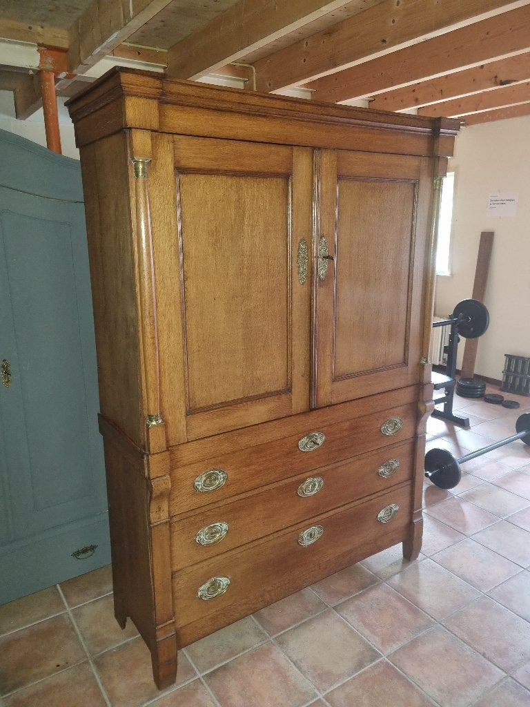 Prachtig Antiek Eiken Empire Kabinet Kleine Maat, Antiek en Kunst, Ophalen