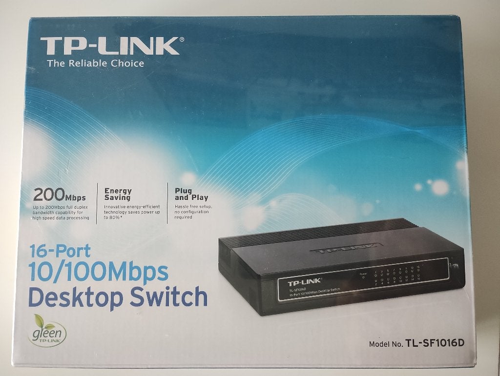 TP-Link TL-SF1016D 16-Poorts Desktop Switch - Nieuw in doos, Computers en Software, Netwerk switches, Ophalen, Nieuw