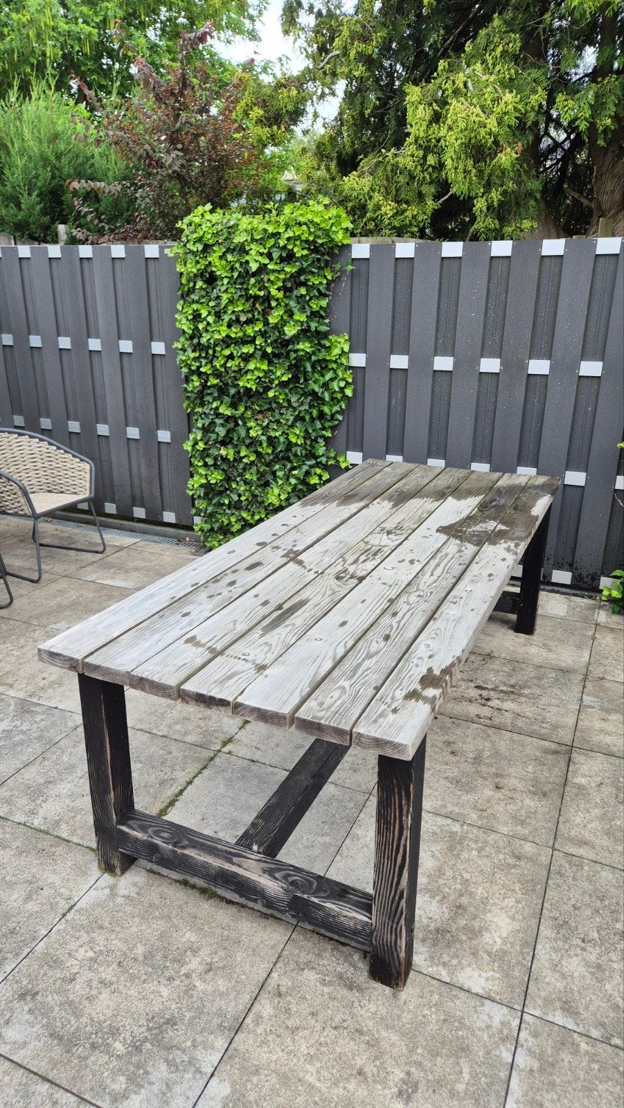 Douglas tuintafel 250x100, Tuin en Terras, Tuintafels, Ophalen, Gebruikt, Rechthoekig, Hout