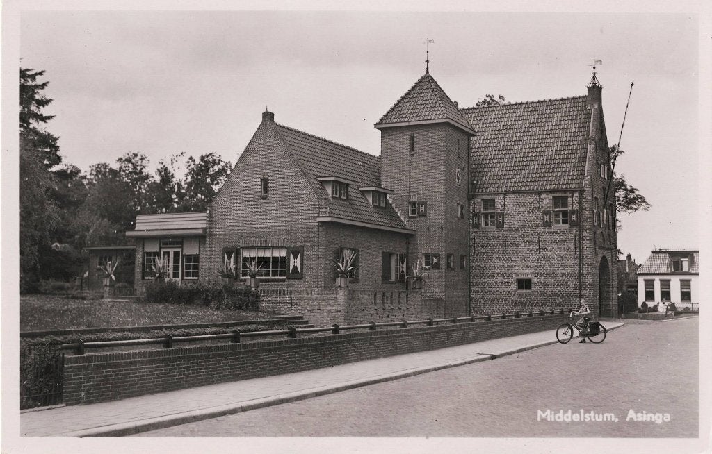 Middelstum – Borg Asinga., Ophalen of Verzenden, 1940 tot 1960, Ongelopen, Groningen