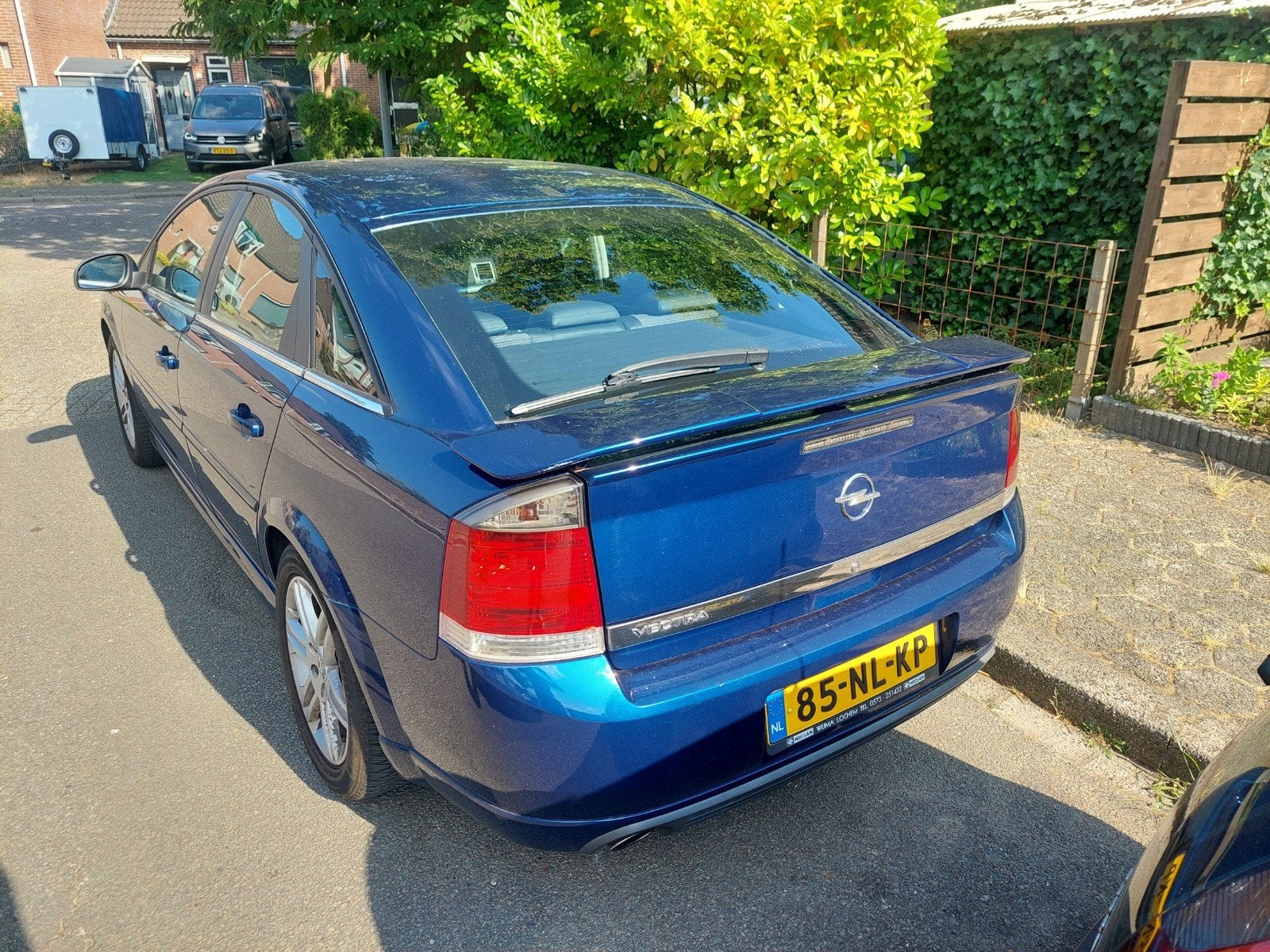 Opel Vectra 2.2 16V HB 2003 Blauw, Auto's, Opel, Voorwielaandrijving, 715 kg, Blauw, Leder en Stof