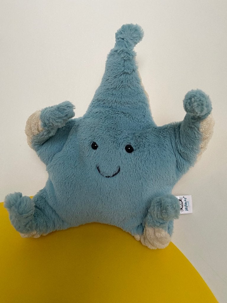 K3246 jellycat jelly cat zeester blauw, Ophalen of Verzenden, Zo goed als nieuw, Overige typen