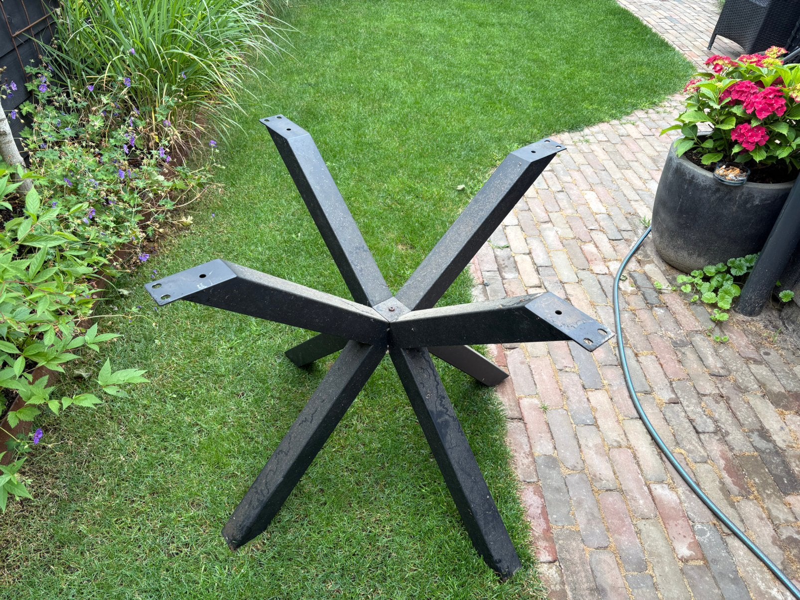 Kruispoot tafel, Huis en Inrichting, Tafelonderdelen, Ophalen, Zo goed als nieuw, Rechthoekig, 50 tot 100 cm