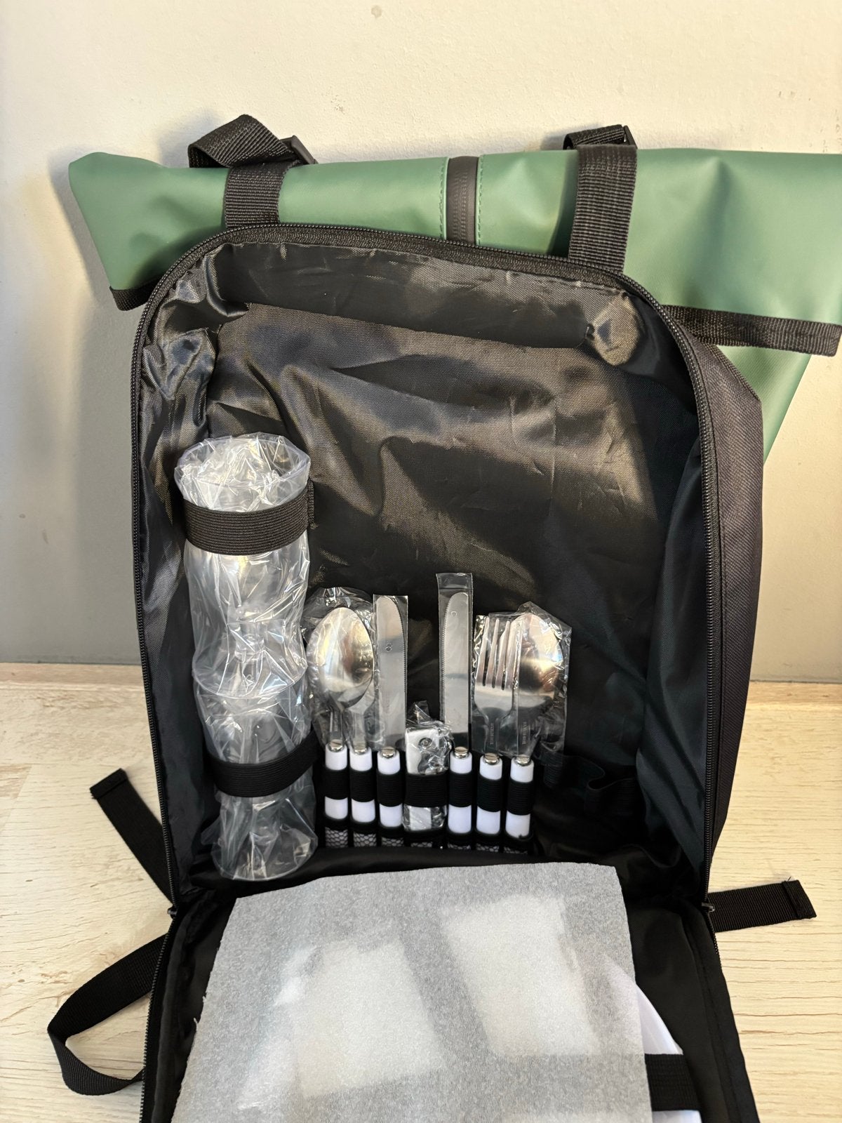 Norlander Picknick Rugzak Groen - Compleet met Servies, Ophalen of Verzenden, Nieuw