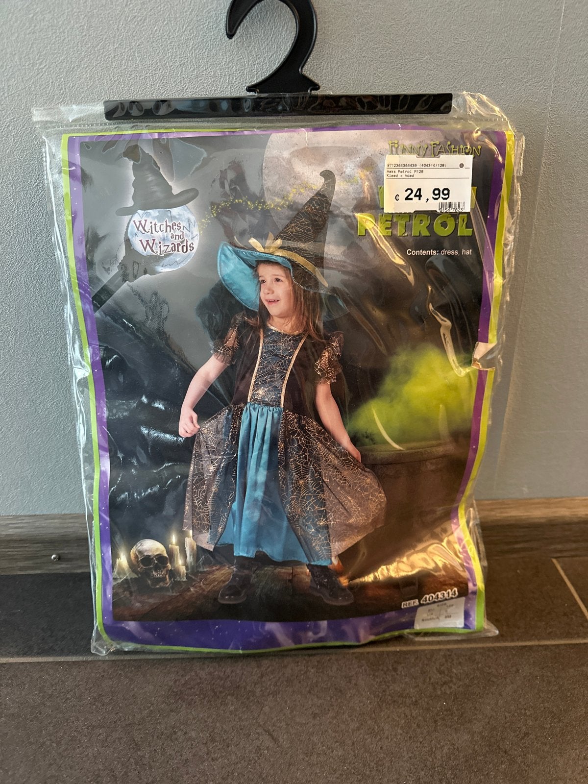 Heksenjurk Halloween verkleedpak maat 128, Ophalen, Nieuw, 122 t/m 128, Meisje