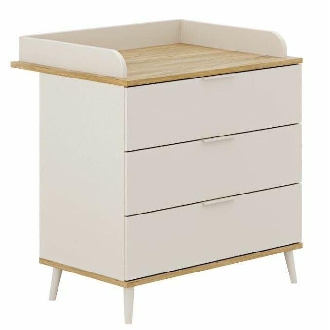 Paidi Hazel beige commode + wandplank in nieuw staat, Kinderen en Baby's, Kinderkamer | Commodes en Kasten, Ophalen, 50 tot 70 cm
