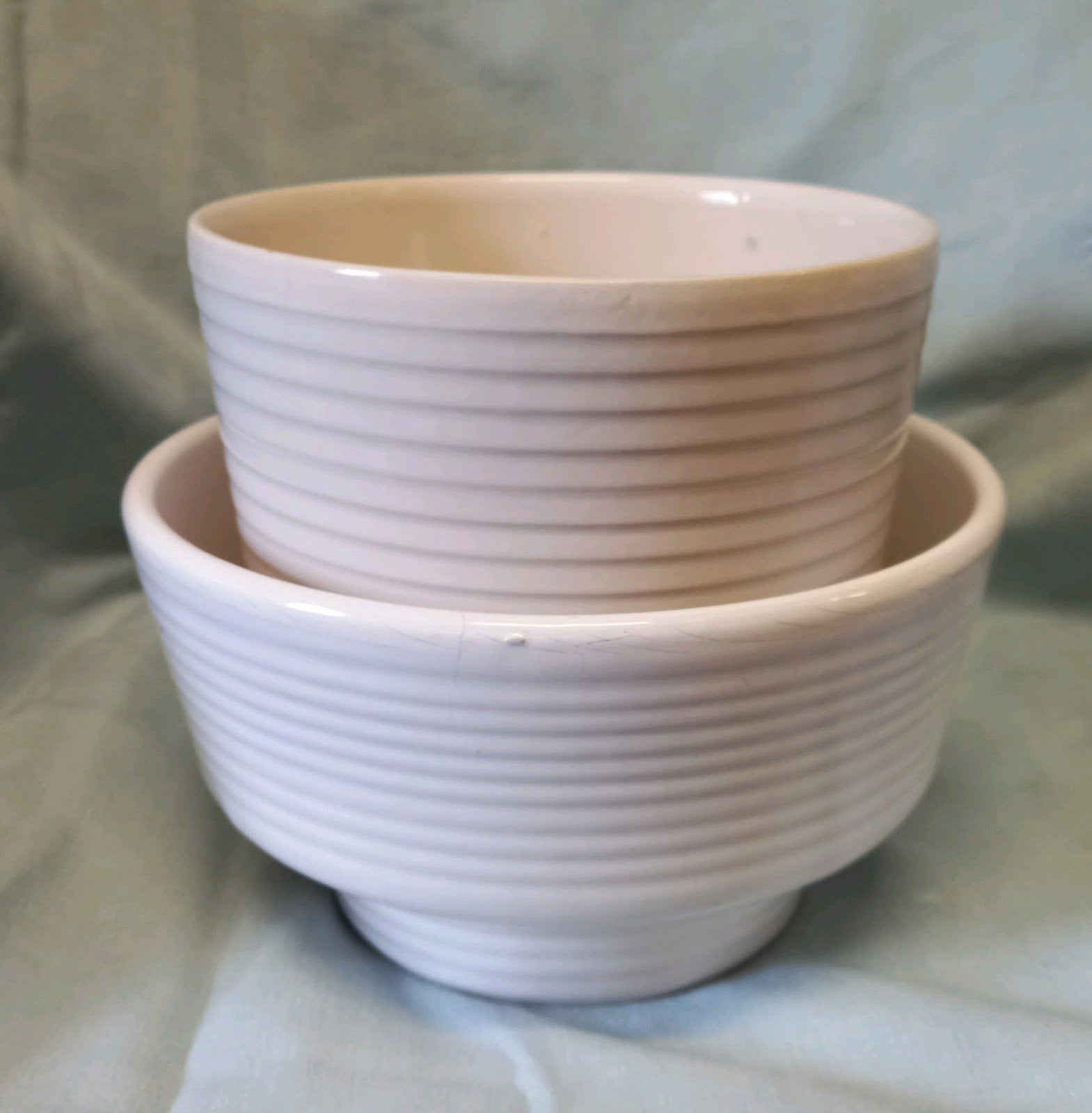 vintage bloempot en schaal, Ophalen of Verzenden, In pot