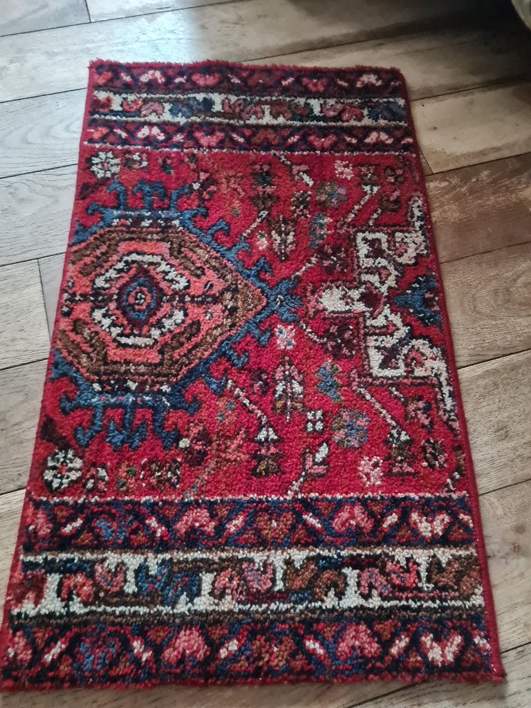 Vintage wollen deurmat, Tuin en Terras, Belle Vieille Brocante, Ophalen of Verzenden, Zo goed als nieuw, Jolandamonsieurs@gmail.com