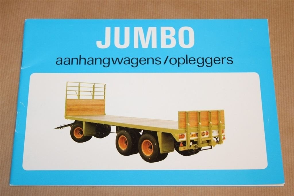Zeldzame catalogus - Jumbo aanhangwagens/ opleggers 1975, Ophalen of Verzenden, Zo goed als nieuw, Tractor en Landbouw