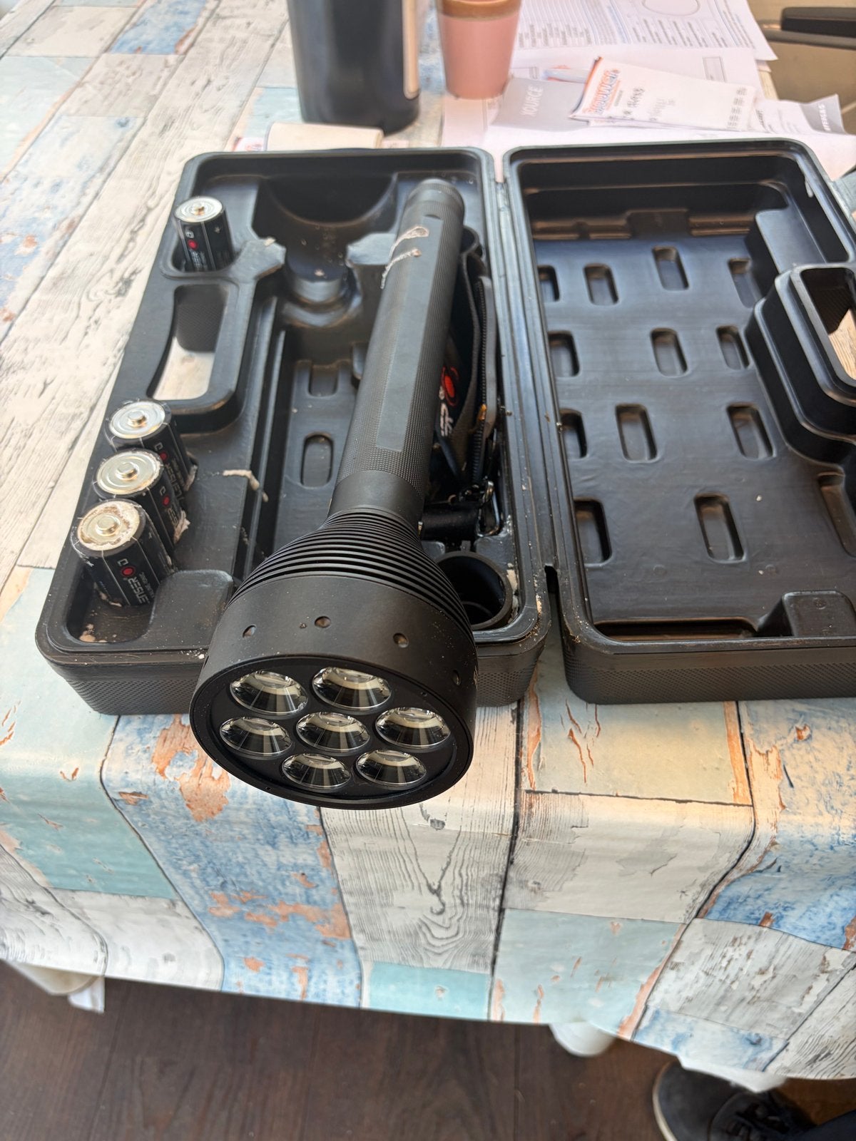 LED Lenser X21 zaklamp met koffer en batterijen, Ophalen, Zo goed als nieuw, Batterij