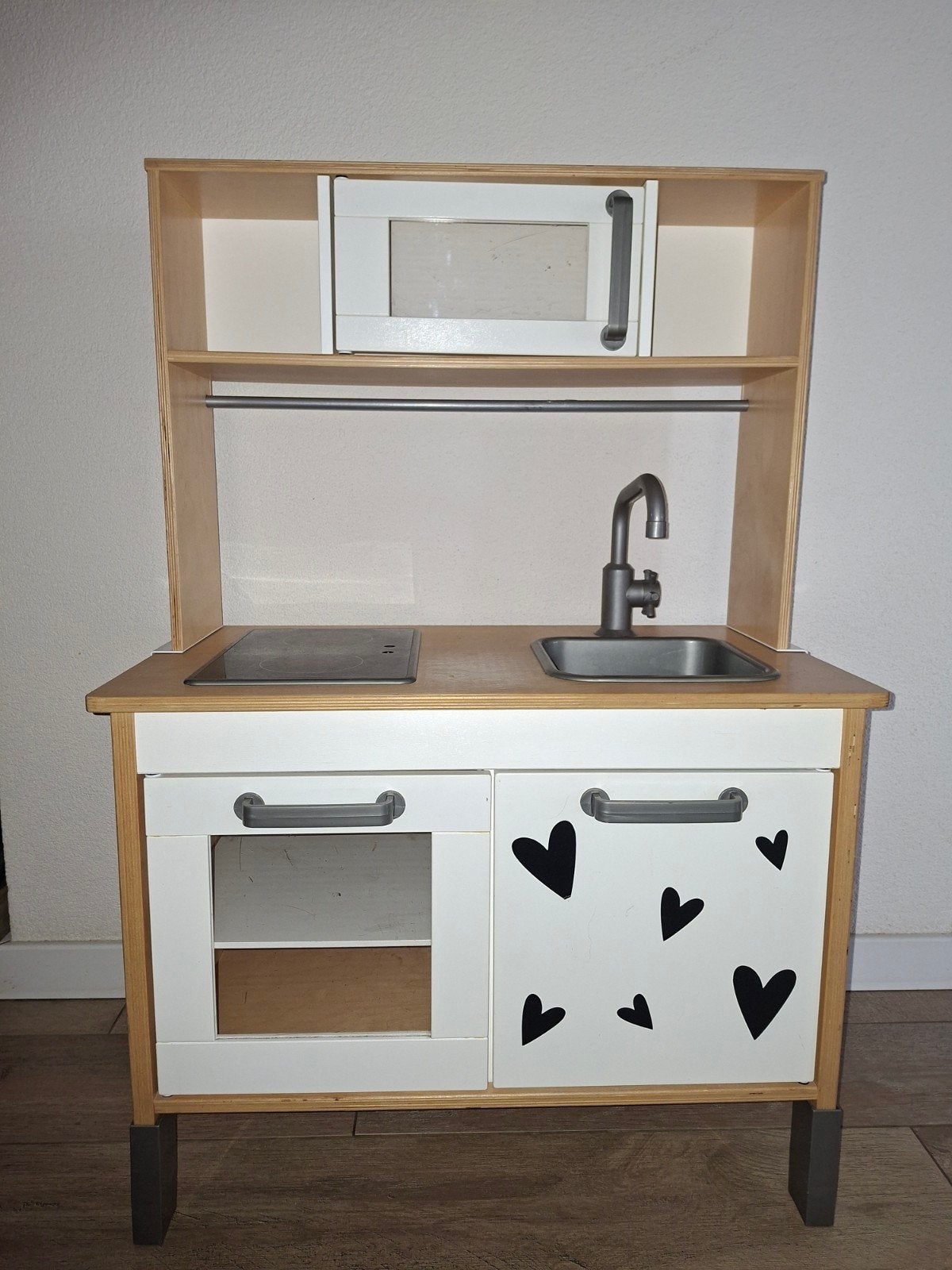 Houten ikea kinderkeuken met magnetron en kookplaat, Ophalen, Gebruikt