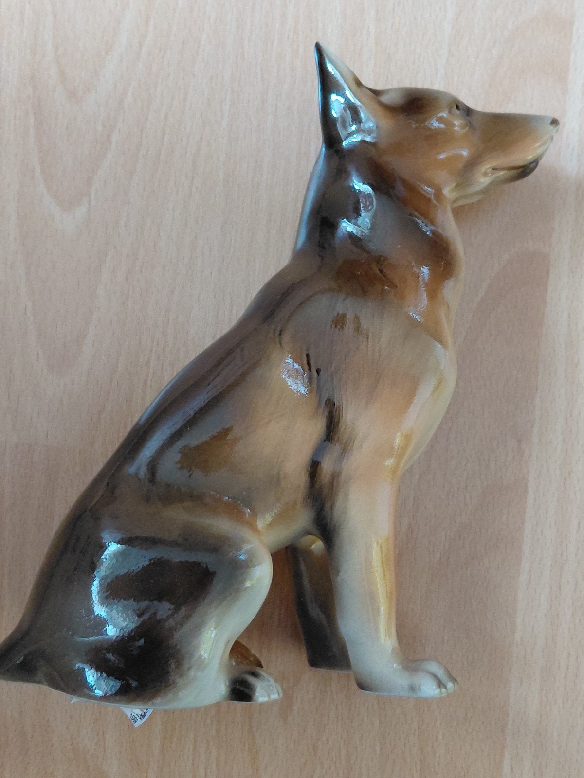 Vintage Royal Dux porseleinen Duitse herder beeldje, Ophalen of Verzenden