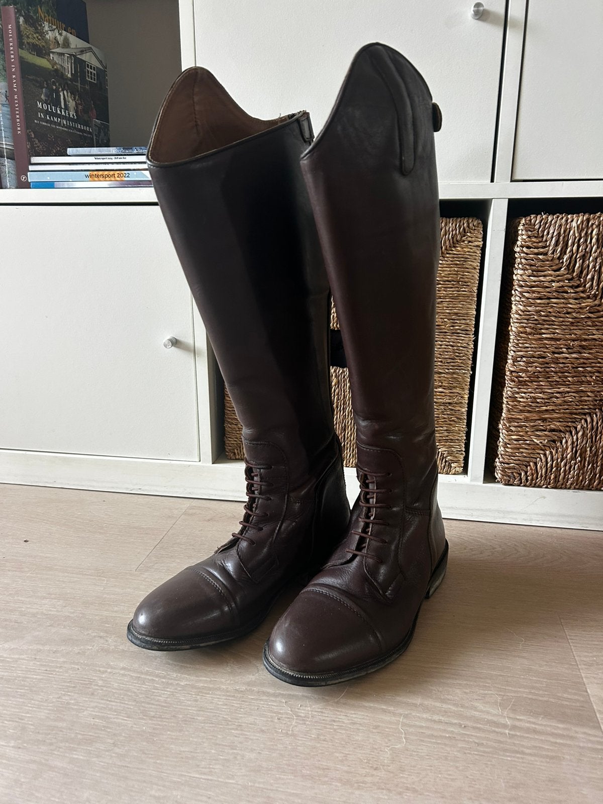 Mooie bruine lederen rijlaarzen maat 39, Dieren en Toebehoren, Paardrijkleding, Ophalen, Zo goed als nieuw, Dressuur, Schoeisel