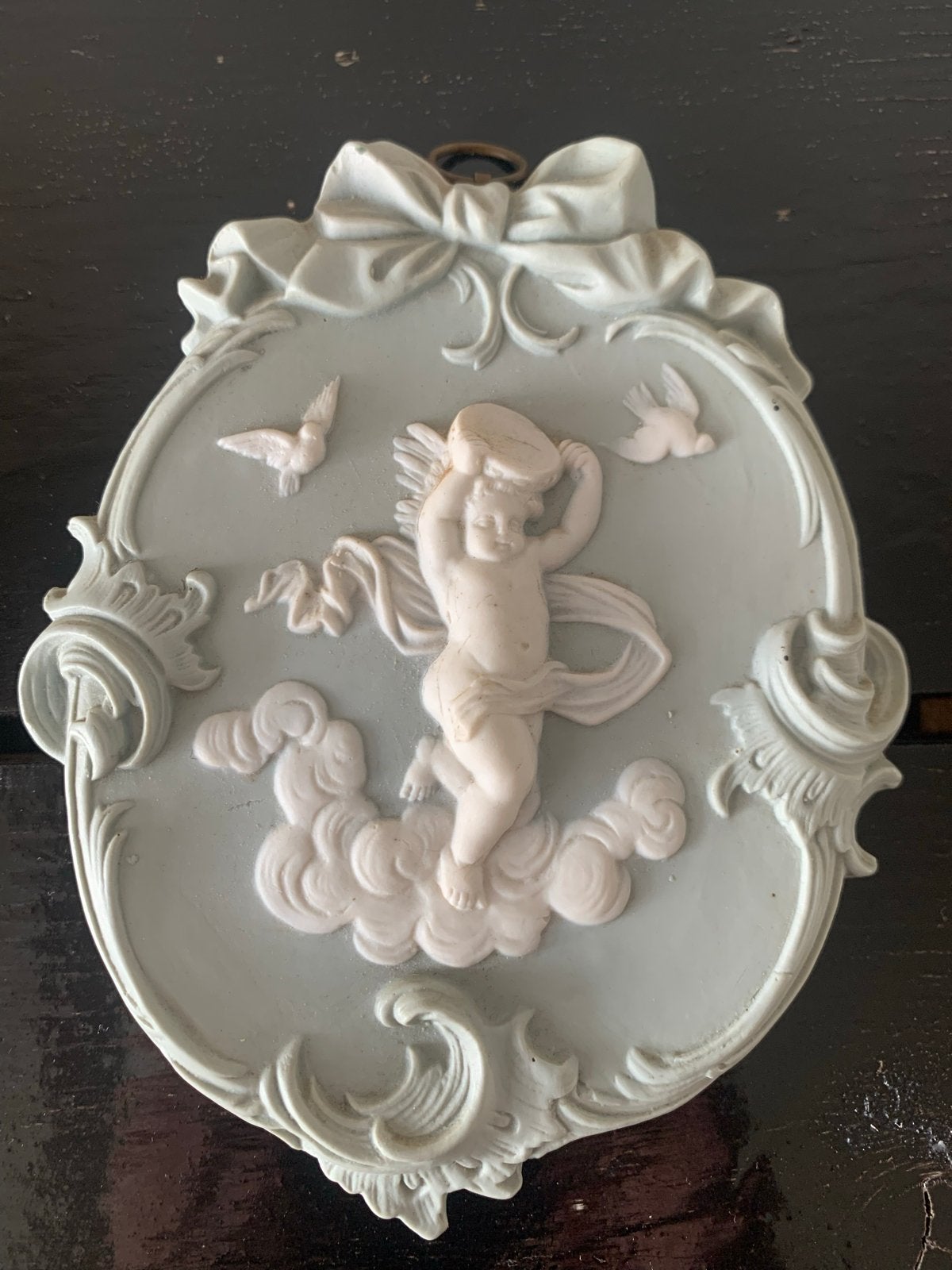 Vintage Cherubijn Wanddecoratie - Wedgwood Stijl, Antiek en Kunst, Ophalen of Verzenden