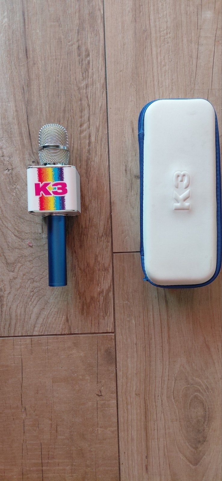 K3 Karaoke Microfoon met Bluetooth en Hoesje, Ophalen of Verzenden, Zo goed als nieuw, Microfoon(s)