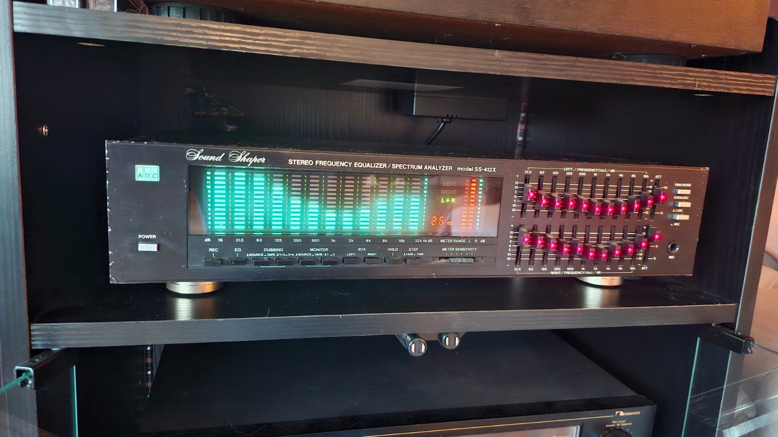 ADC Sound Shaper SS-412X Stereo Equalizer/Spectrum Analyzer, Overige merken, Gebruikt, Ophalen of Verzenden, Minder dan 60 watt