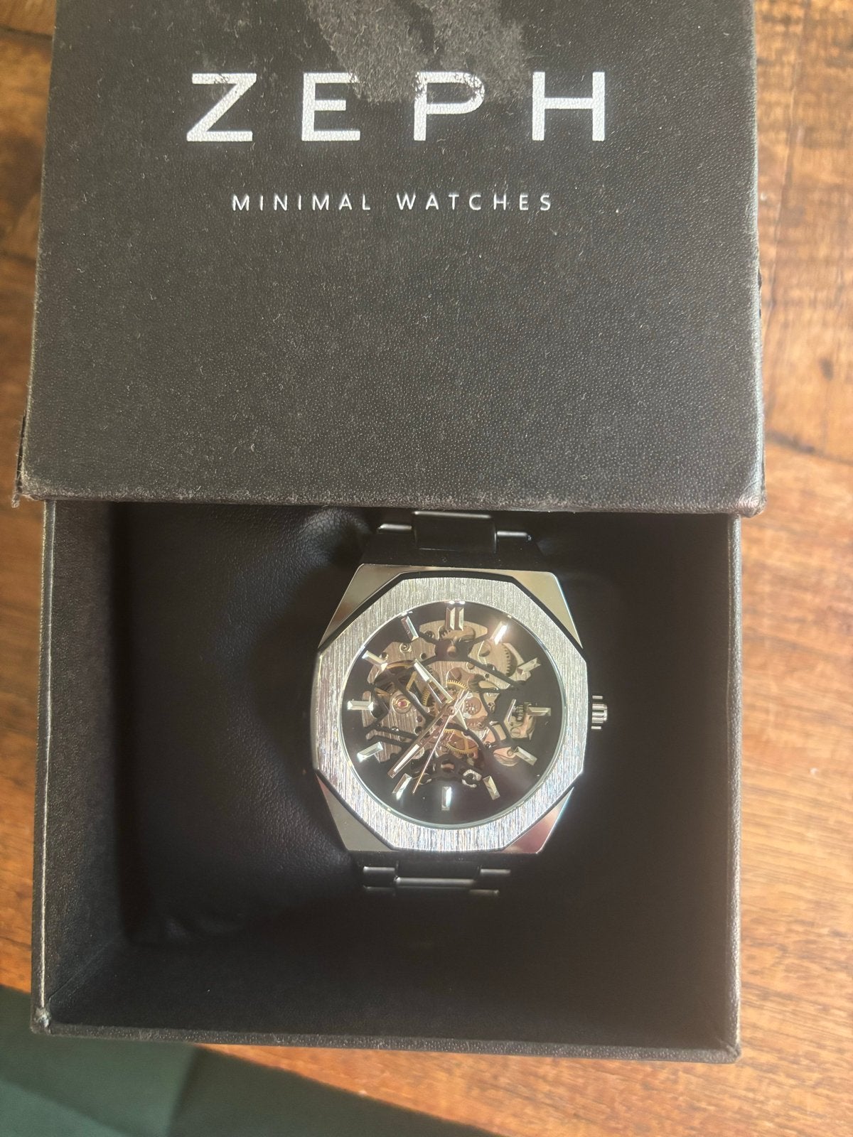 Zeph Minimal Watches Skelet Horloge, Overige merken, Staal, Polshorloge, Nieuw