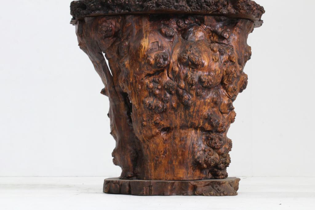 Vintage brutalist bar boomstam jaren 70, Ophalen of Verzenden