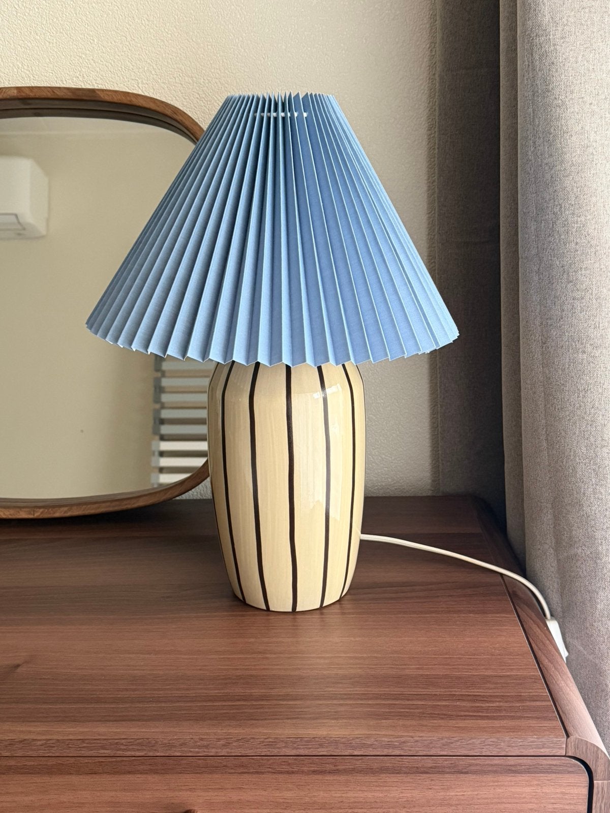 Jotex LYDIA tafellamp, Blauw, Scandinavisch, Overige merken, Nieuw