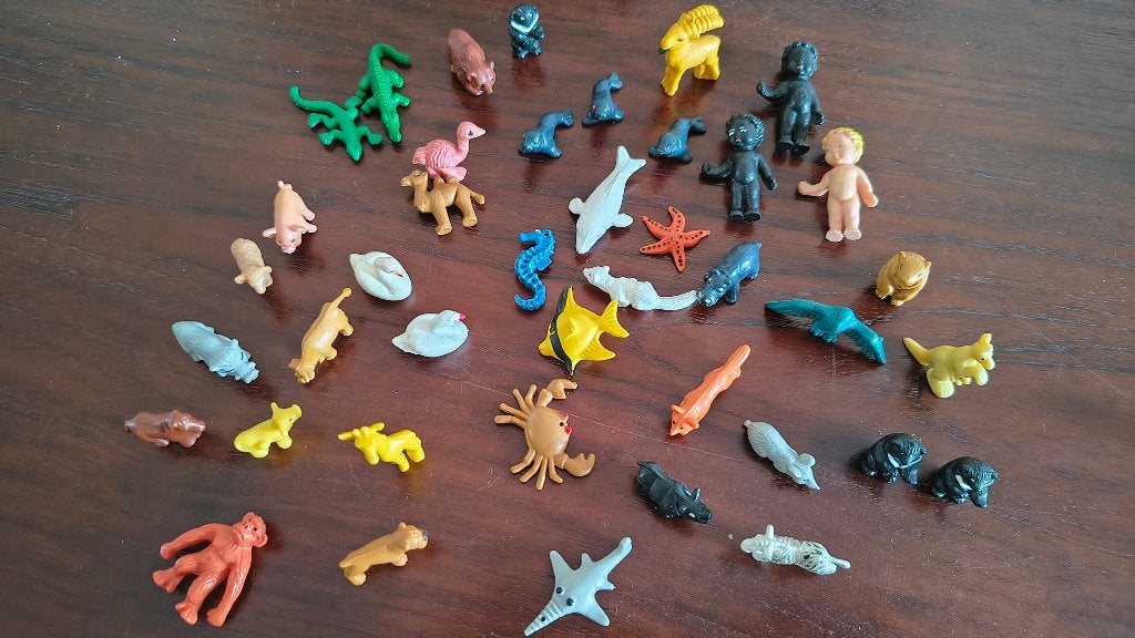 selectie rubber beestjes jaren 70/80, Ophalen of Verzenden, Gebruikt, Jongen of Meisje