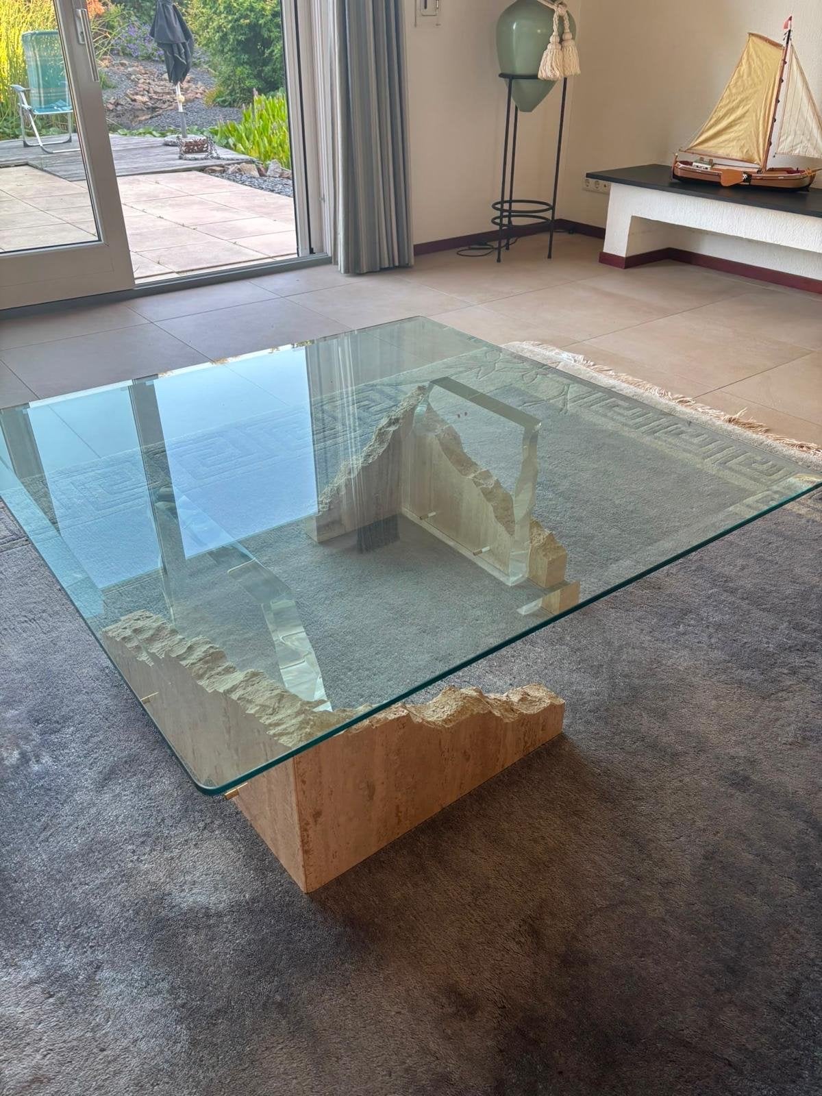 Iconische Magnussen Ponte Salontafel - Jaren '80/'90 design, Ophalen, Gebruikt, 100 tot 150 cm, Vierkant