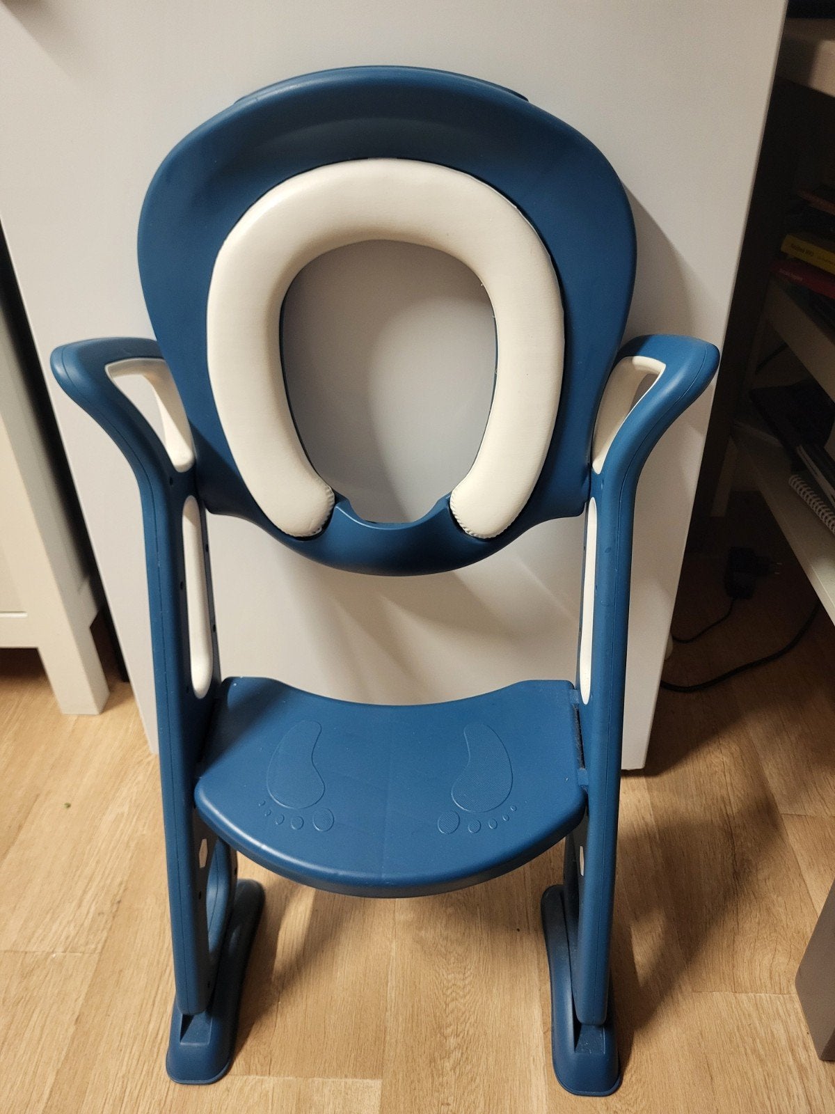 Blauwe kinder wc-bril met opstapje, Ophalen, Gebruikt