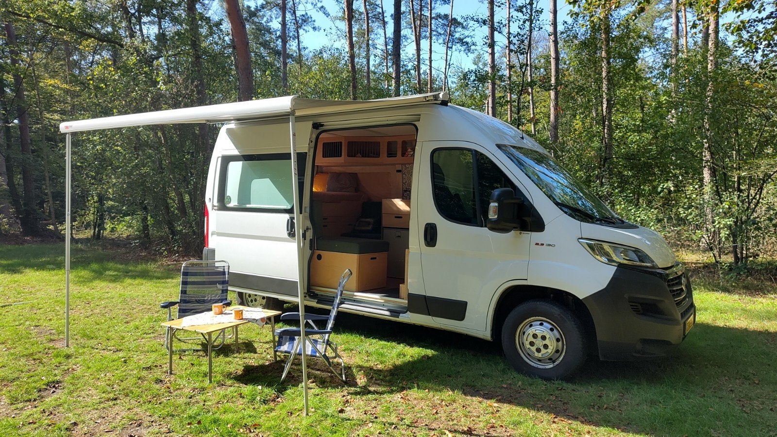 Buscamper Fiat Ducato L2H2 2018, Caravans en Kamperen, Tot en met 3, Particulier, Koelkast, Dakluik