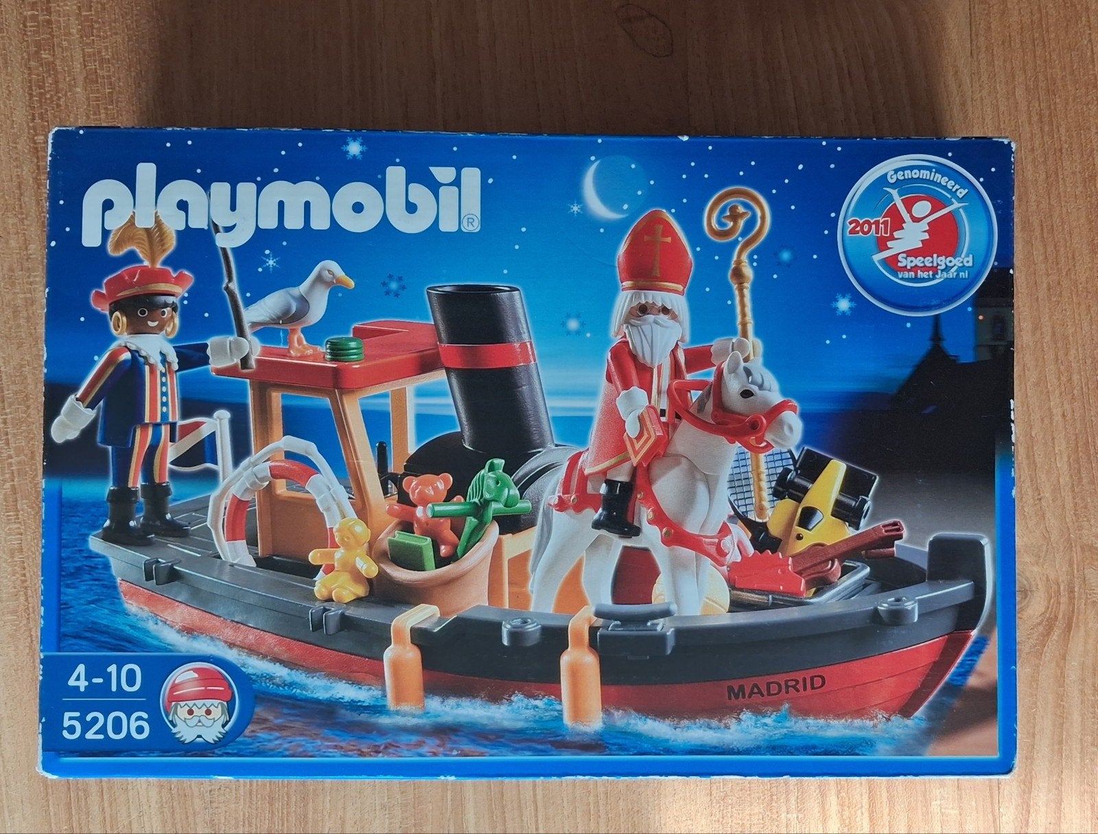 NIEUW in doos 5206 stoomboot van Sinterklaas en Piet., Ophalen, Nieuw, Complete set, Boot/Schip
