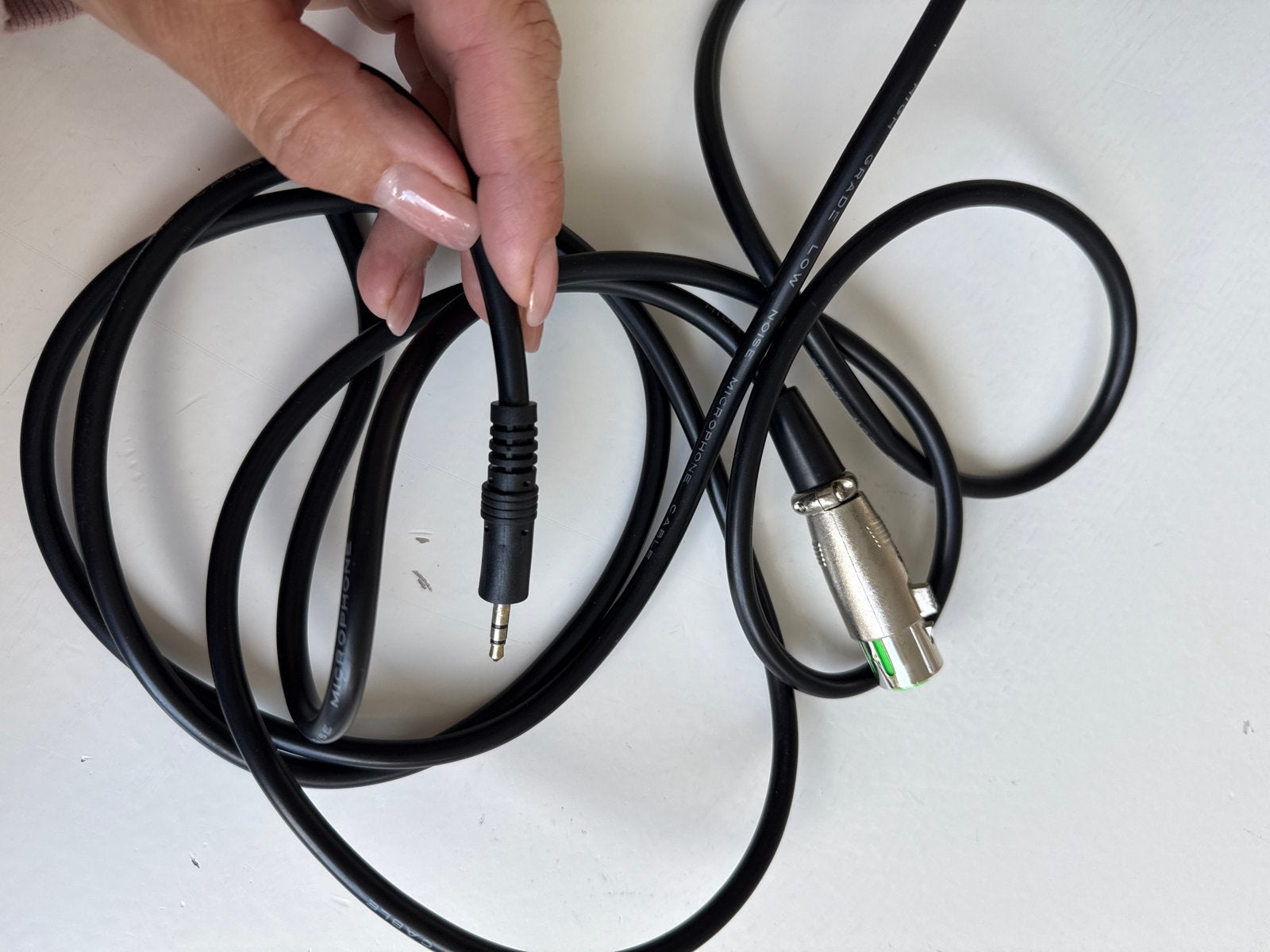 Microfoonkabel XLR naar 2 mm Jack, Ophalen of Verzenden, Gebruikt, Microfoon