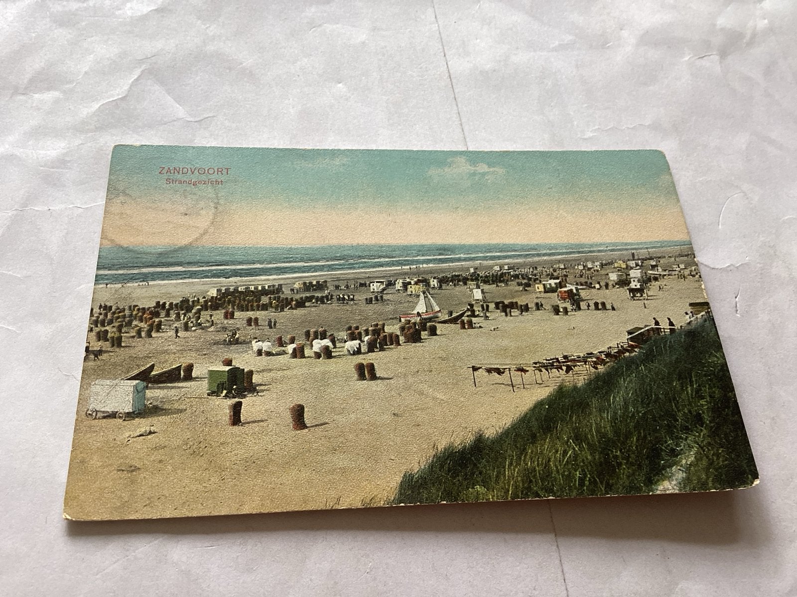 Oude Ansichtkaart Zandvoort Strandgezicht (Gelopen), Ophalen of Verzenden, Voor 1920, Gelopen, Noord-Holland