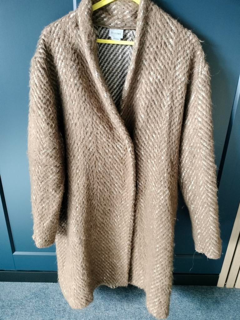 Bellamy Tussenjas - Maat L - fijne/wollen stof, Beige, Maat 42/44 (L), Bellamy, Ophalen of Verzenden