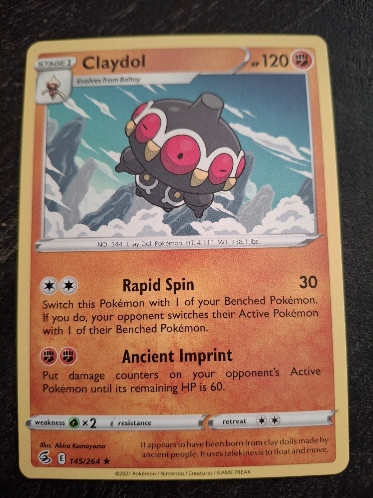 Pokémon Kaart: Claydol (145/264) - Zo goed als nieuw, Ophalen of Verzenden, Zo goed als nieuw, Losse kaart