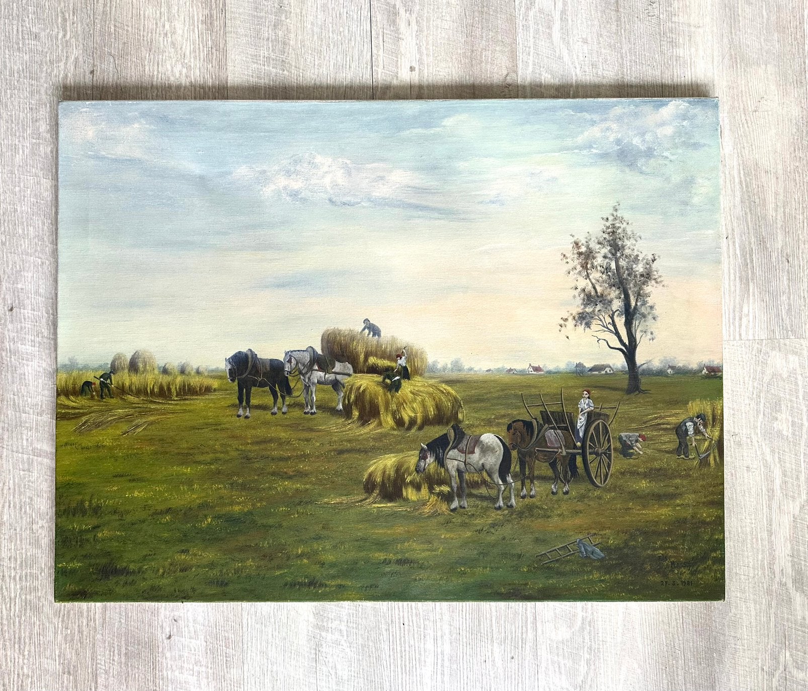 HANDGESCHILDERD  DOEK, Ophalen