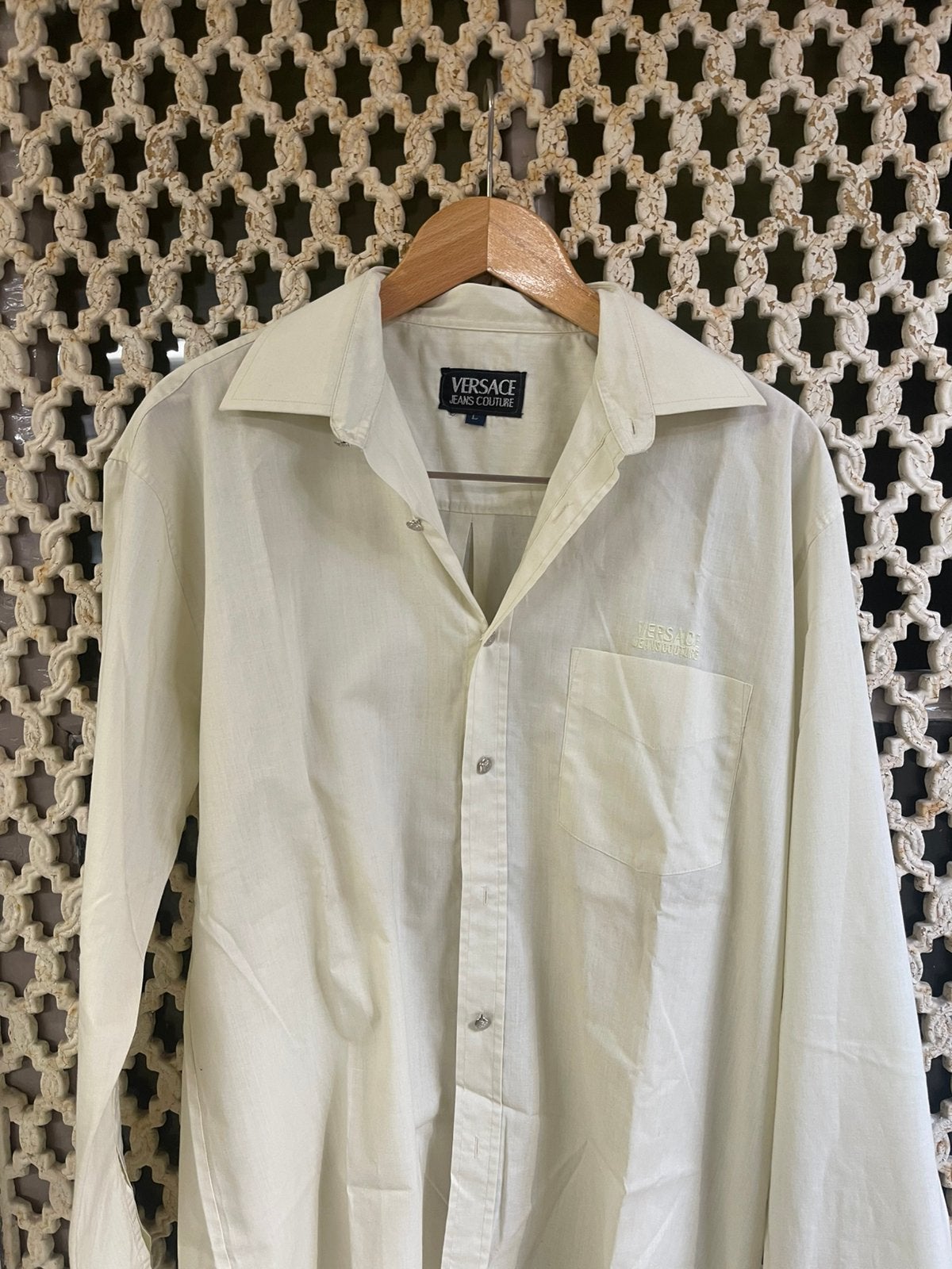 Versace blouse, Kleding | Dames, Blouses en Tunieken, Zo goed als nieuw, Maat 42/44 (L), Overige kleuren, Ophalen of Verzenden