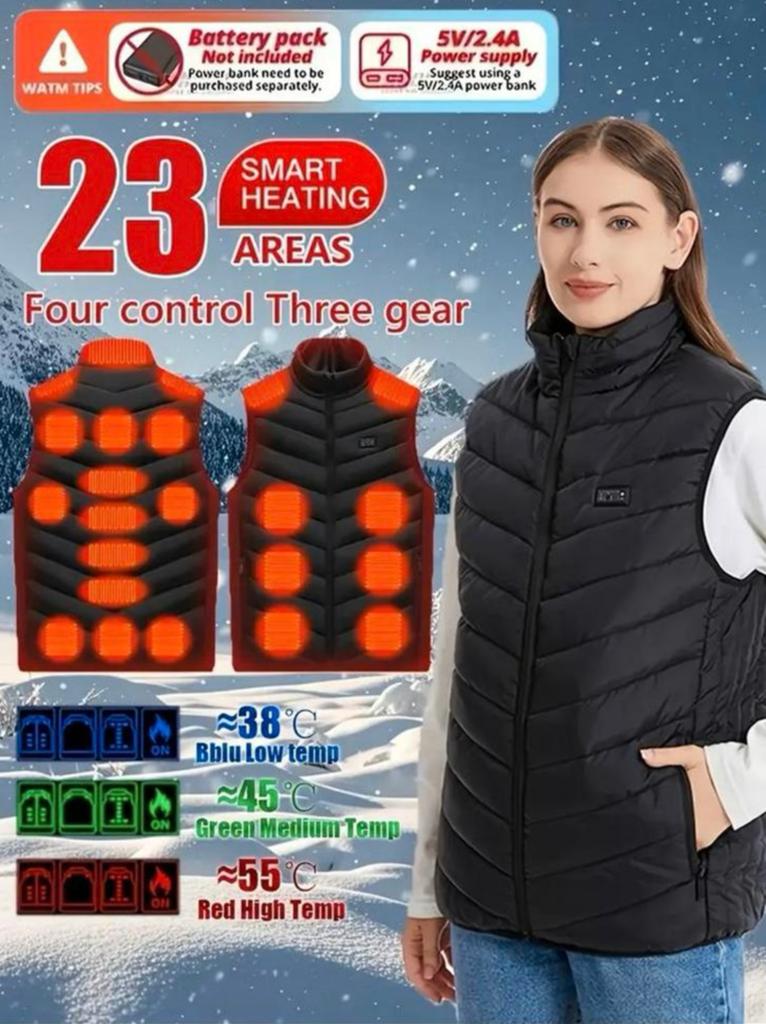 Verwarmde bodywarmer unisex maat S- M - L - XL, Kleding | Heren, Bodywarmers, Ophalen of Verzenden, Nieuw, Overige maten, Zwart