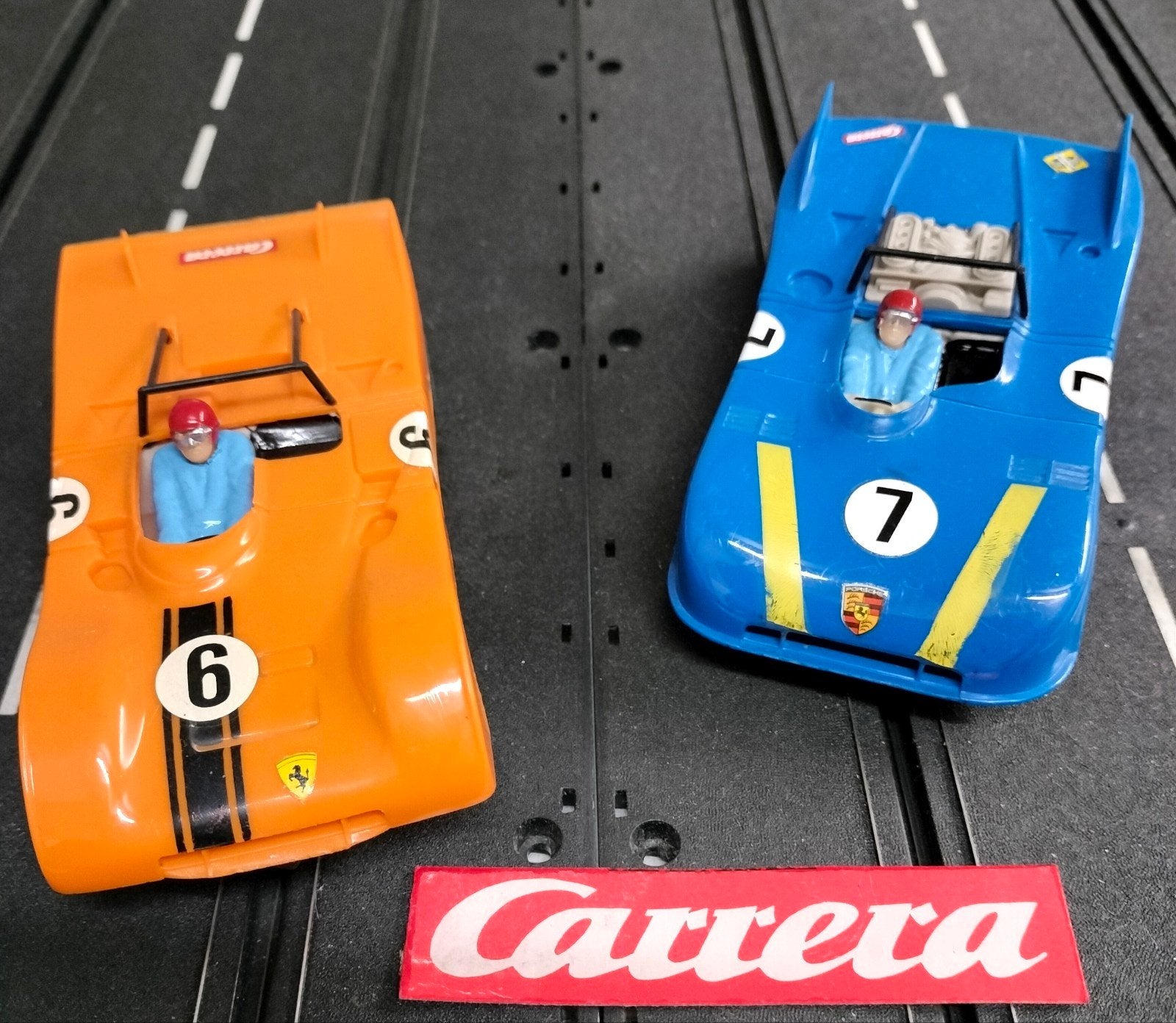 Carrera Universal racebaan racers Porsches 908 Ferrari 312p., Ophalen of Verzenden, Zo goed als nieuw, Elektrisch, Carrera