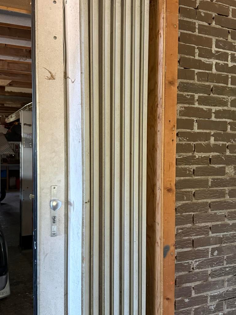 Harmonicadeur 2,5x2,1 meter - Goed functionerend, Doe-het-zelf en Verbouw, Deuren en Horren, Ophalen, Gebruikt, 120 cm of meer