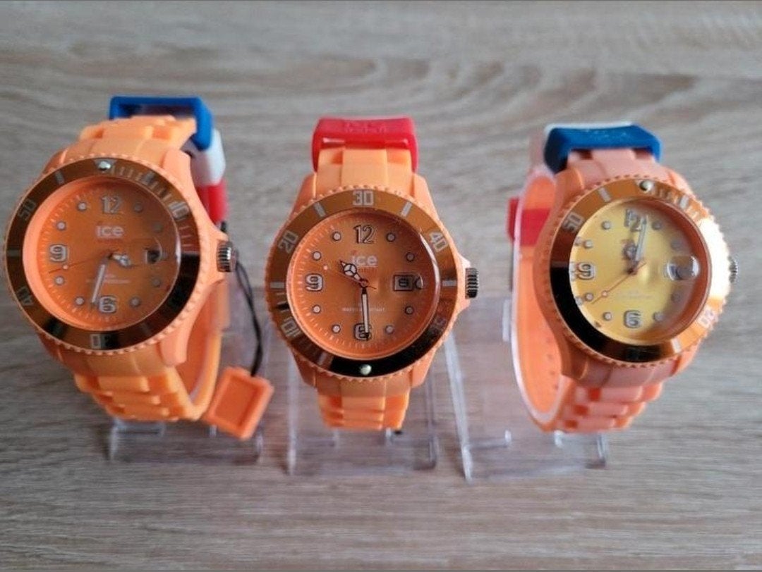 3x Ice Watch Horloges Oranje, Sieraden, Tassen en Uiterlijk, Kunststof, Polshorloge, Nieuw, Kunststof