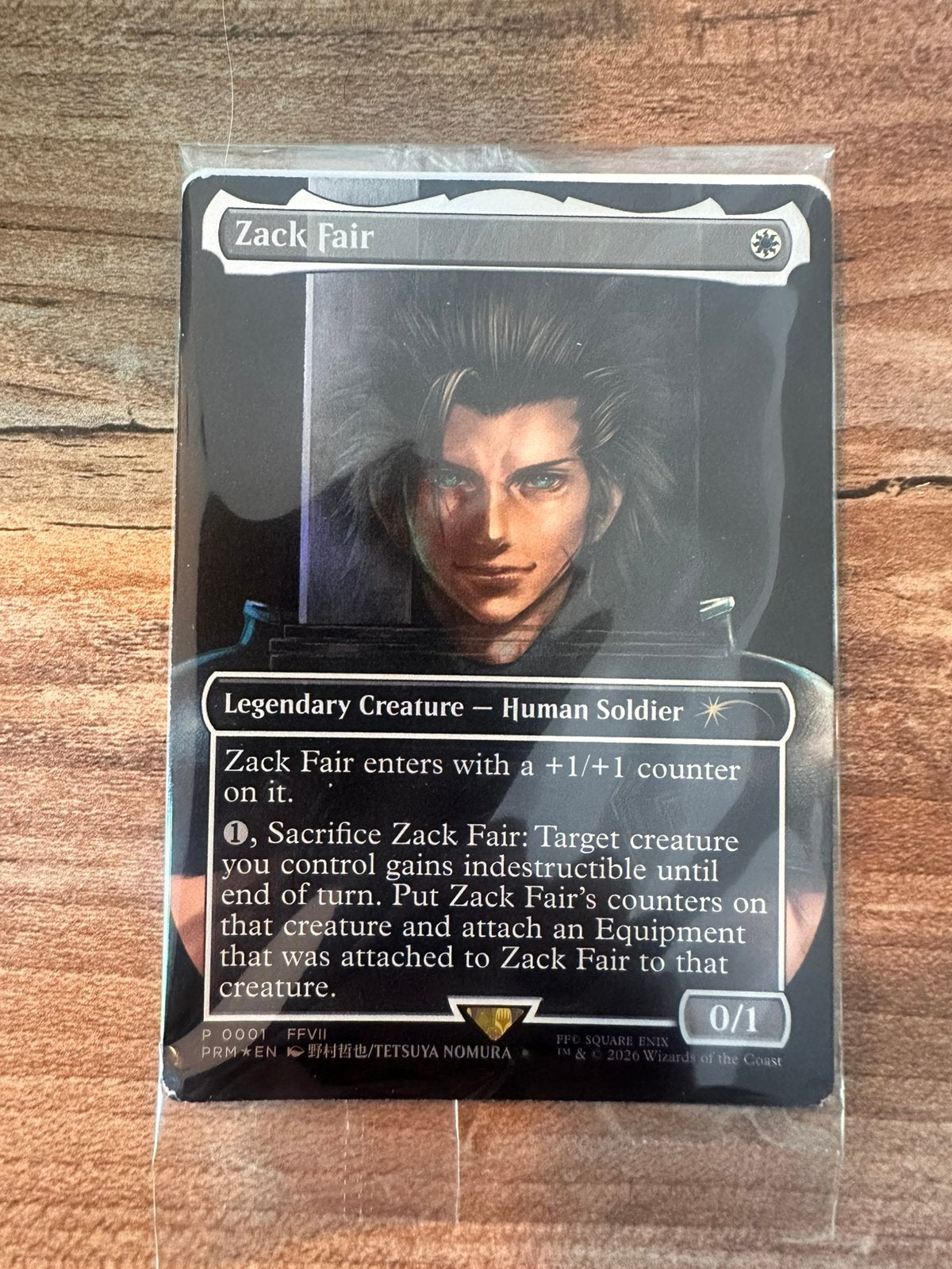 Zack Fair Final Fantasy Magic the Gathering Promo Sealed!, Ophalen of Verzenden, Nieuw, Losse kaart, Foil