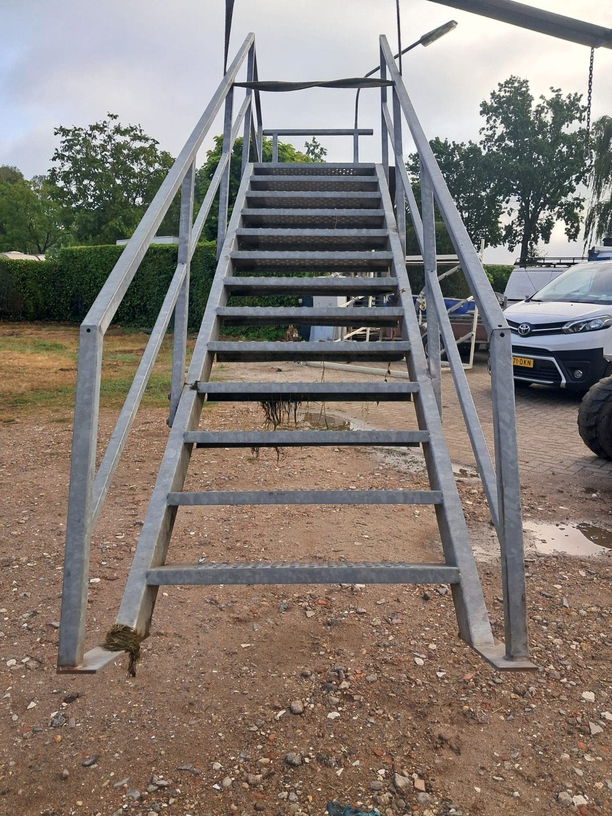 Stalen industrie trap, Ophalen, Gebruikt, 2 tot 4 meter
