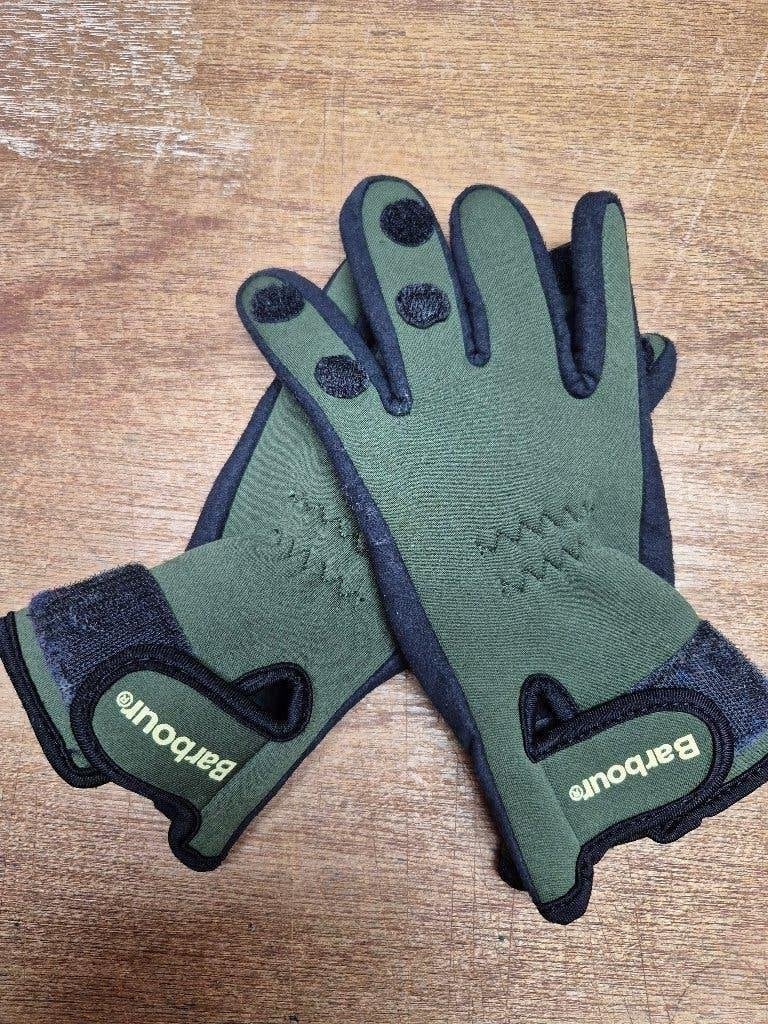 Barbour neoprene handschoenen groen, small, Barbour, Ophalen of Verzenden, Zo goed als nieuw, Maat 36 (S)