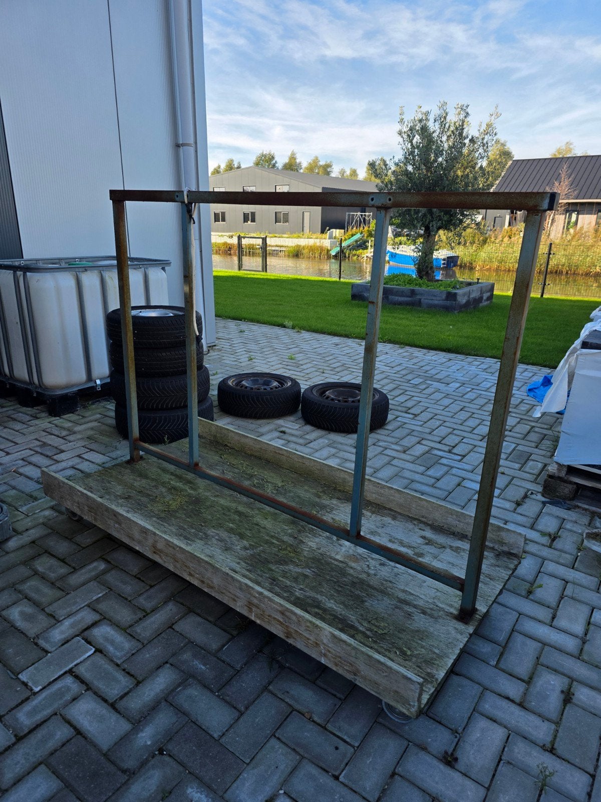 Robuuste transportkar 170x140 cm, 100 liter of meer, Ophalen, Gebruikt, Transportkar