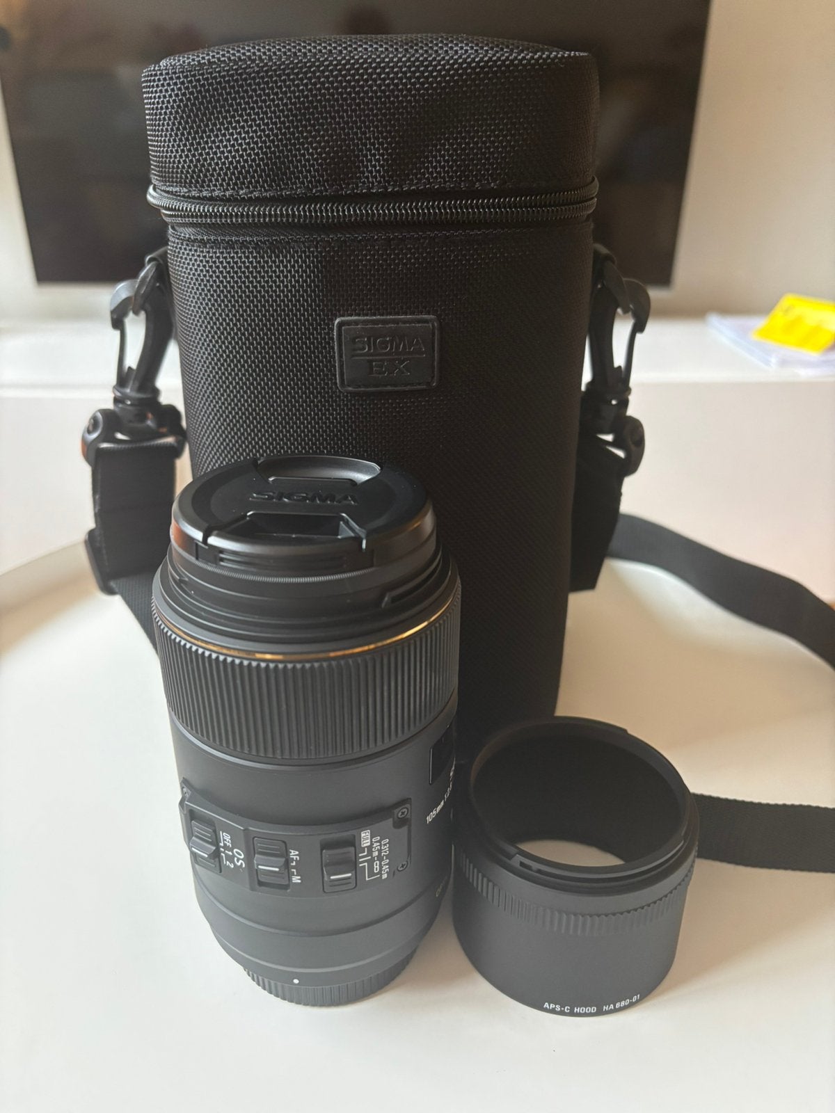 Sigma 105mm f/2.8 EX DG OS HSM Macro, Audio, Tv en Foto, Sigma, Ophalen of Verzenden, Zo goed als nieuw, Macrolens