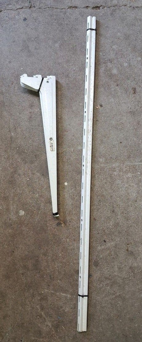4 wandrails 115 cm + 14 metalen plankdragers – Bohnacker, Ophalen, Gebruikt