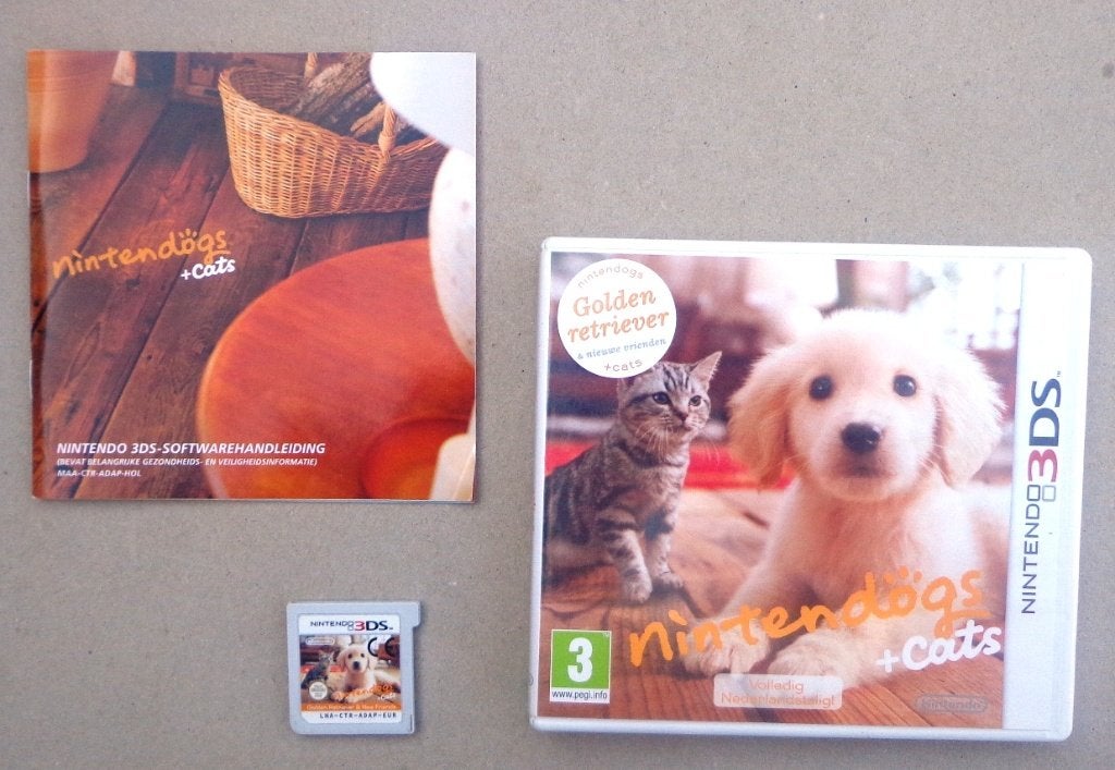 Nintendogs + Cats Golden Retriever & Nieuwe Vrienden 3DS, 1 speler, Ophalen of Verzenden, Zo goed als nieuw, Vanaf 3 jaar