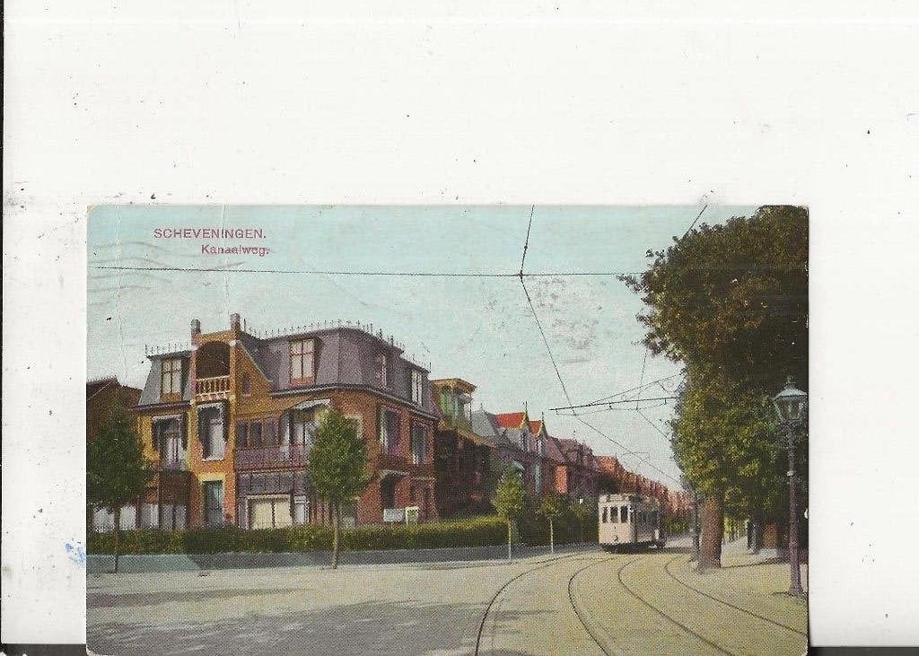 Scheveningen Kanaalweg met trams naar Bleskensgraaf B Sjouke, Verzamelen, Ophalen of Verzenden, Voor 1920, Gelopen, Zuid-Holland