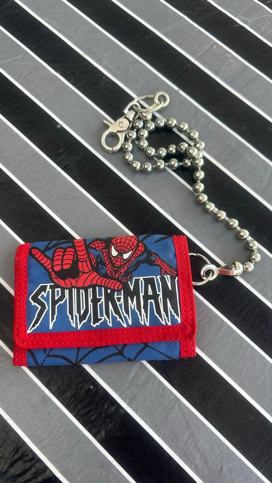 Spiderman portemonnee met ketting, Ophalen of Verzenden, Gebruikt, Blauw, Overige merken